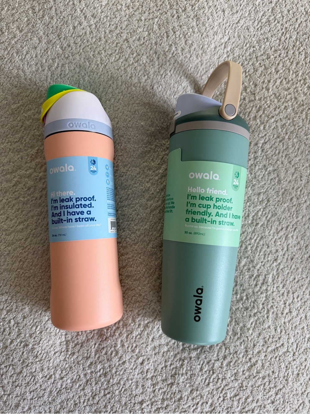 Brand new Owala water bottles (30oz and 24oz)
